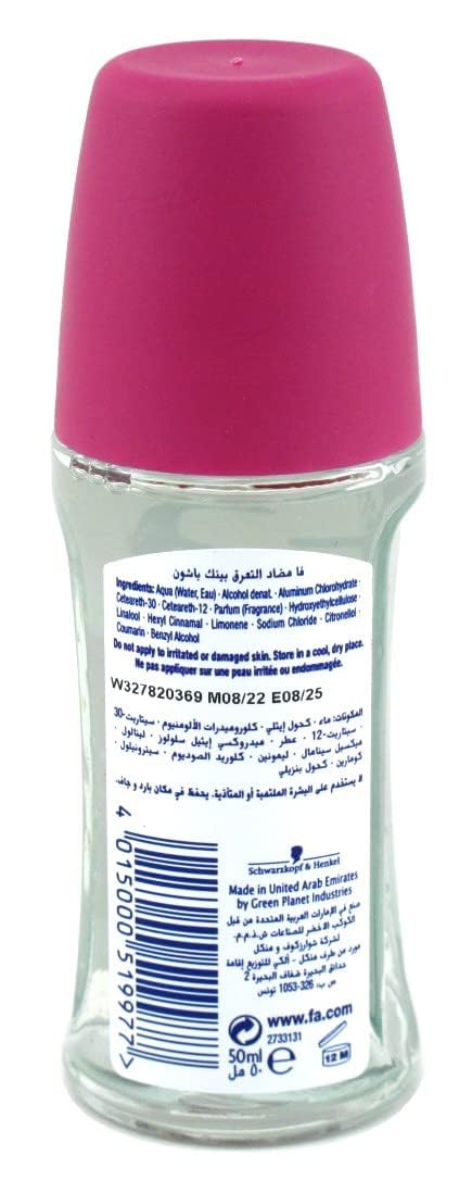 Fa Deodorant 1.7 Ounce Roll-On Pink Passion (50ml) (3 Pack) Beauty and Personal Care Fa