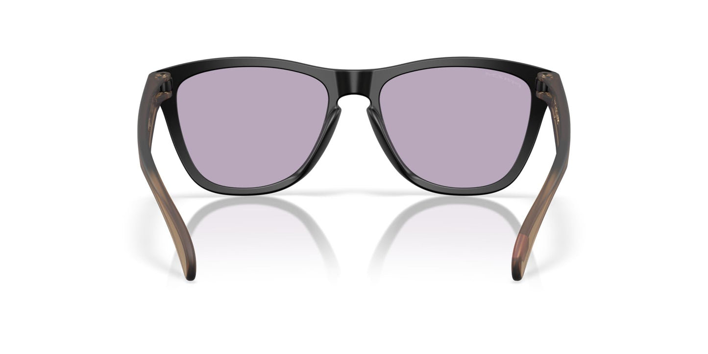 Oakley OO9245 Frogskins Low Bridge Fit Square Sunglasses, Matte Black/Red/Prizm Slate, 54 mm