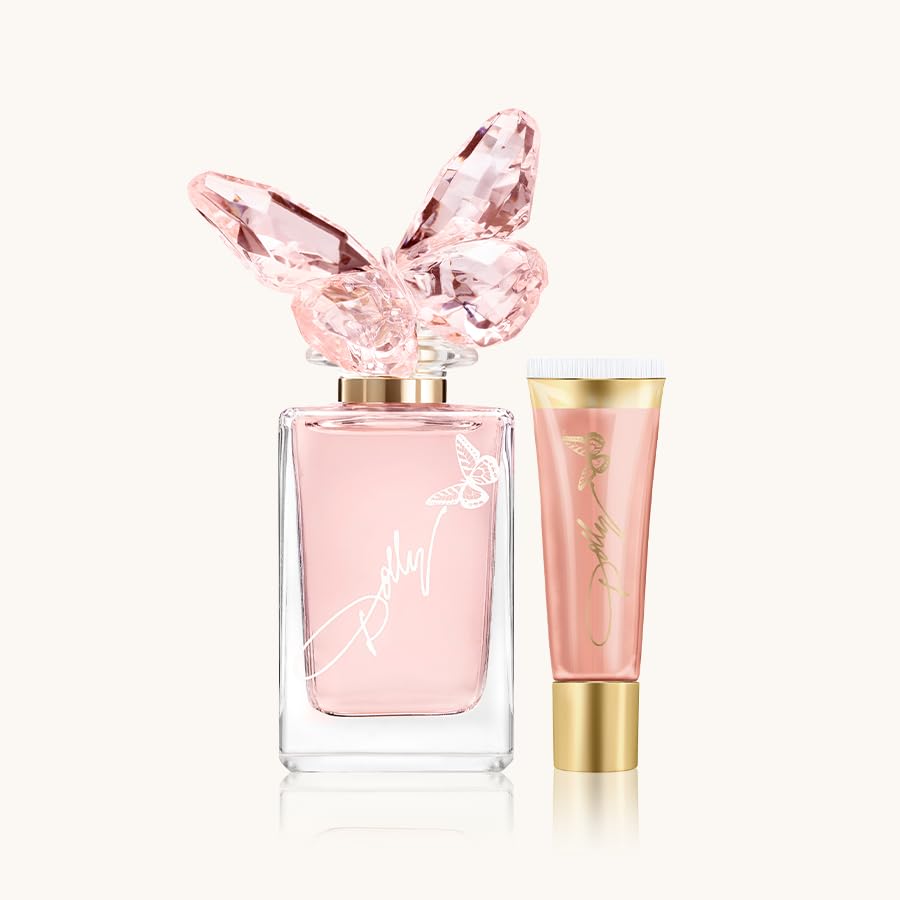Dolly Parton Scent from Above Perfume and Lip Gloss - Eau de Toilette Spray for Women - Floral, Fruity, Casual & Feminine Perfume with Notes of
