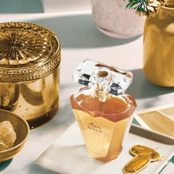 AVON Rare Gold Eau de Parfum Spray for Women, 1.7 fl oz - Amber Floral Fragrance with Mandarin Zest, Ylang-Ylang & Golden Amber - Elegant Designer