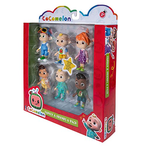 CoComelon Official Friends & Family 6-Pack – 3" Figures Includes Baby JJ (Tee & Onesie), Tomtom, YoYo, Cody & Nina, Toys for Toddlers