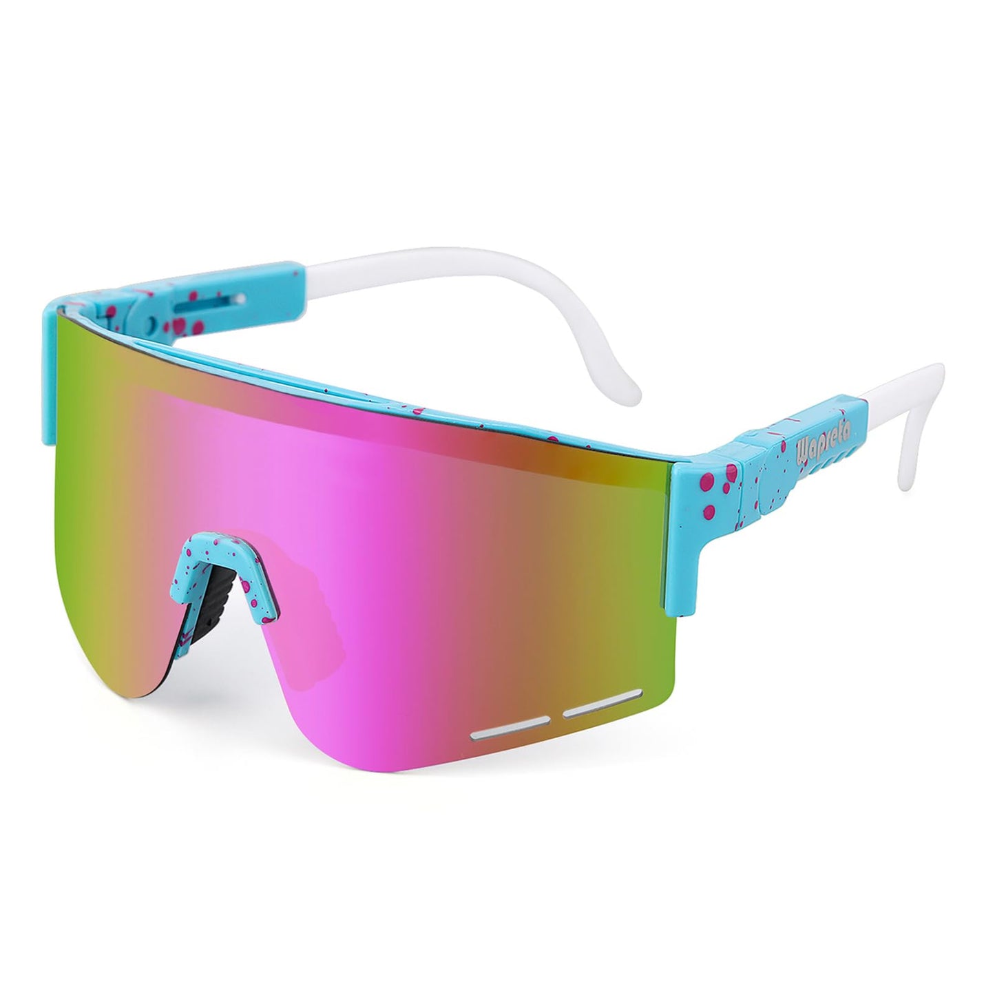 Wapreta Youth Baseball Sunglasses Men and Women Polarised Sports Sunglasses TR90 Adjustable Cycling Glasses Driving Running (C4)