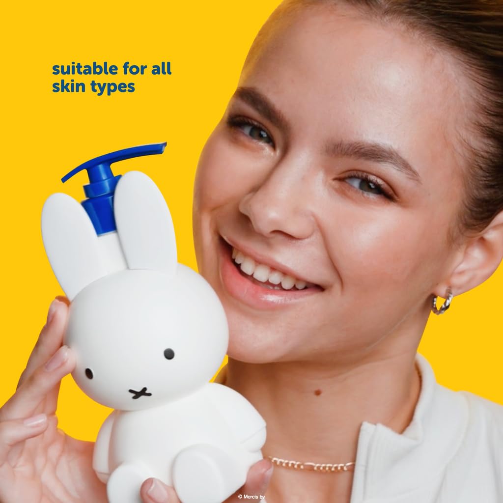 The Crème Shop Miffy Flower Garden Body Lotion, Hydrating and Nourishing Body Cream with Hyaluronic Acid and Niacinamide, Miffy Pump Bottle, Garden