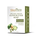 SheaOlein naturally essential Organic TUSCAN OLIVE BUTTER SOAP with Avocado Oil & Cucumber Extract 5 oz Bar (Pack Of Six)