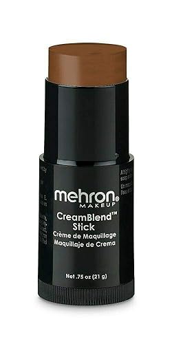 Mehron Makeup CreamBlend Stick - Foundation (.75 ounce) (Light Ebony)