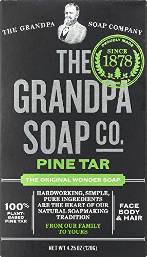 Grandpa's Pine Tar Soap 4.25 oz. Bar. 2- Bars"Original" Lather