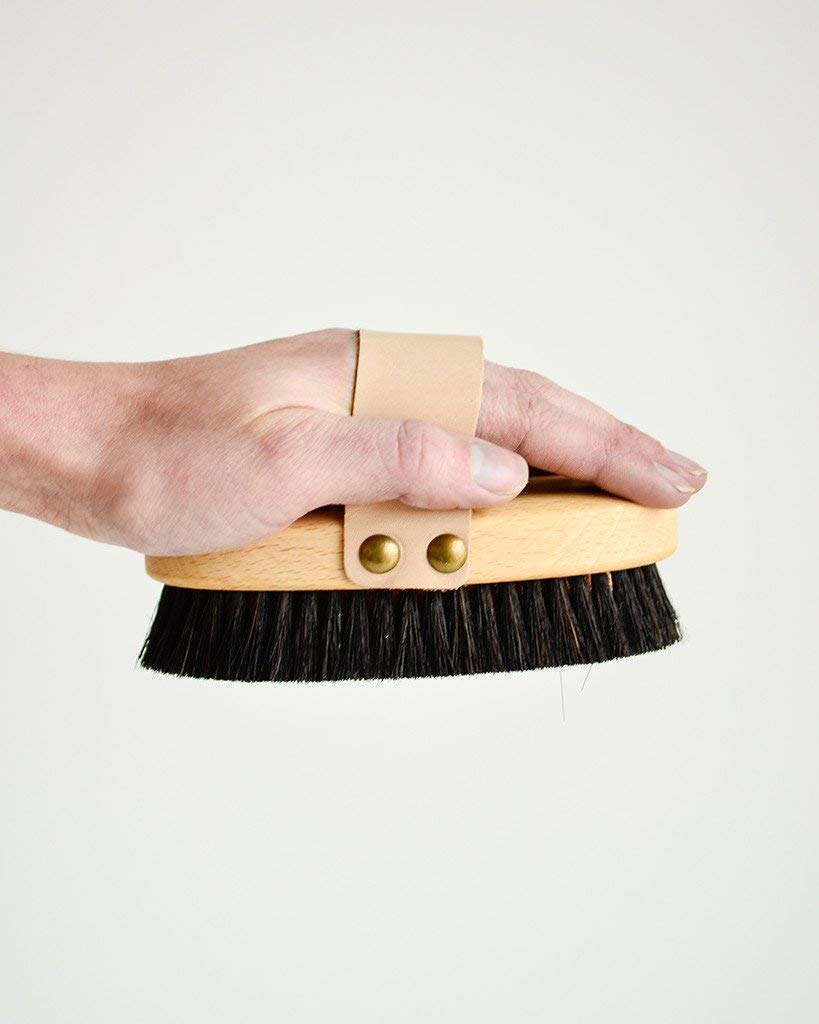 The Original Made in Germany: Large Energy/Ionic Dry Body and Massage Brush with fine Bronze Bristles, Creates rejuvenating, Energizing Oxygen on Your