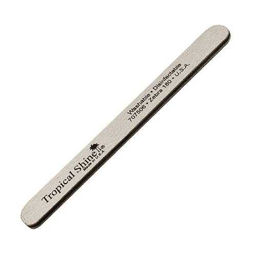 Tropical Shine Zebra Nail File 180/180 Grit (Fifty Pack)