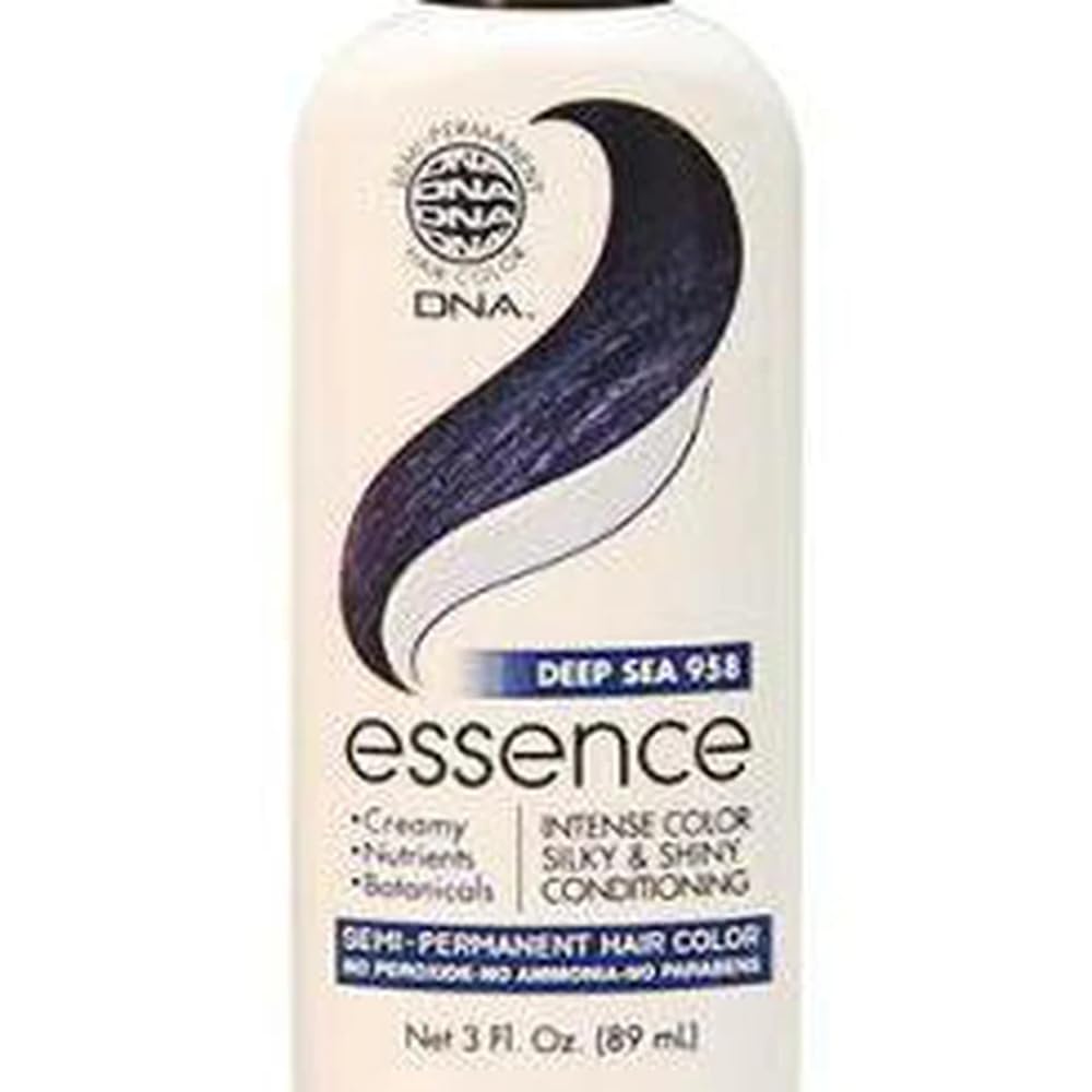 DNA ESSENCE Hair Color, infused with Henna, Nutrients & Botanical, No Ammonia, No Parabens, No Peroxide (DEEP SEA 958)