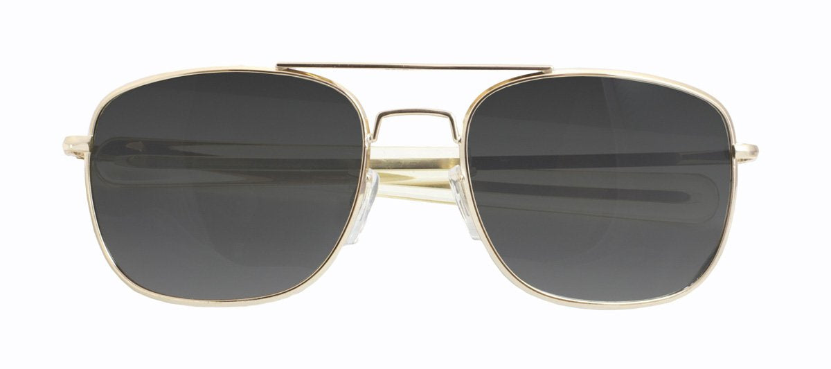 CAMPCO HUMVEE Polarized Aviator Sunglasses for Men & Women - Gold Frame, Gray Lens, UV400 - Great for Driving, Fishing, Gifts