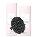 M Hair Designs Scalp Brush + Kera Silk Smoothing Shampoo & Conditioner (Bundle) - Frizz Control, Sulfate-Free, Keratin Hair Care for Smooth, Silky