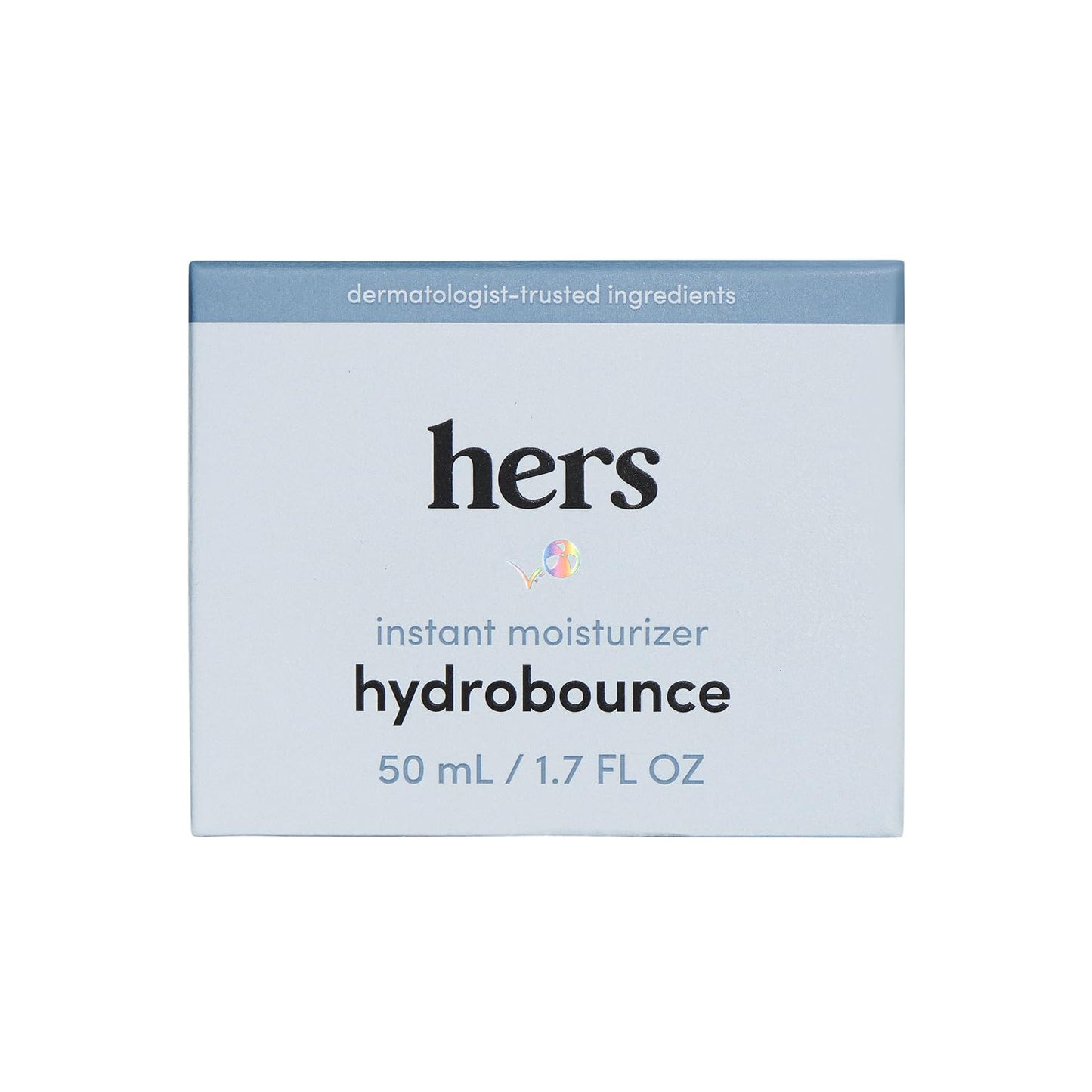 hers Hydrobounce Instant Moisturizer - Hyaluronic Acid, Squalane, & Probiotic Formula - Lightweight Daily Face Cream - Hydrating Vegan Facial Lotion