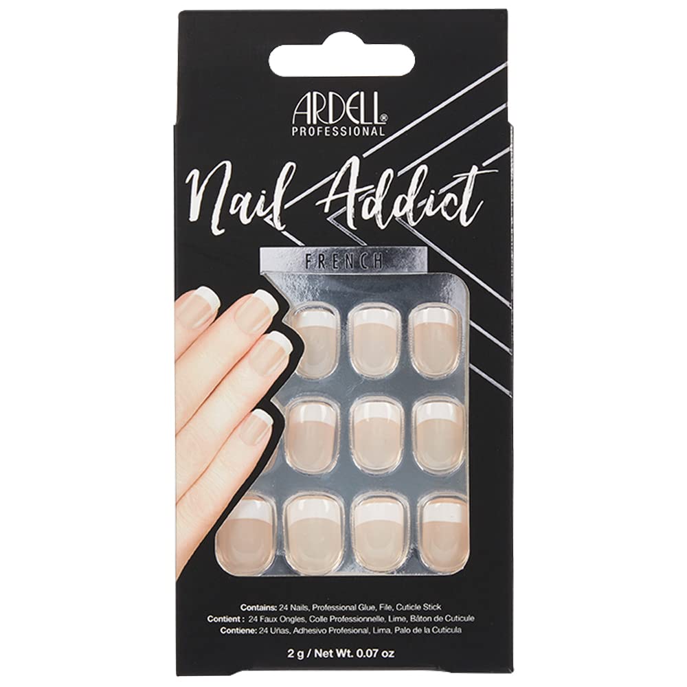 Ardell Nail Addict Artificial Nail Set, Classic French Beauty & Personal Care Ardell