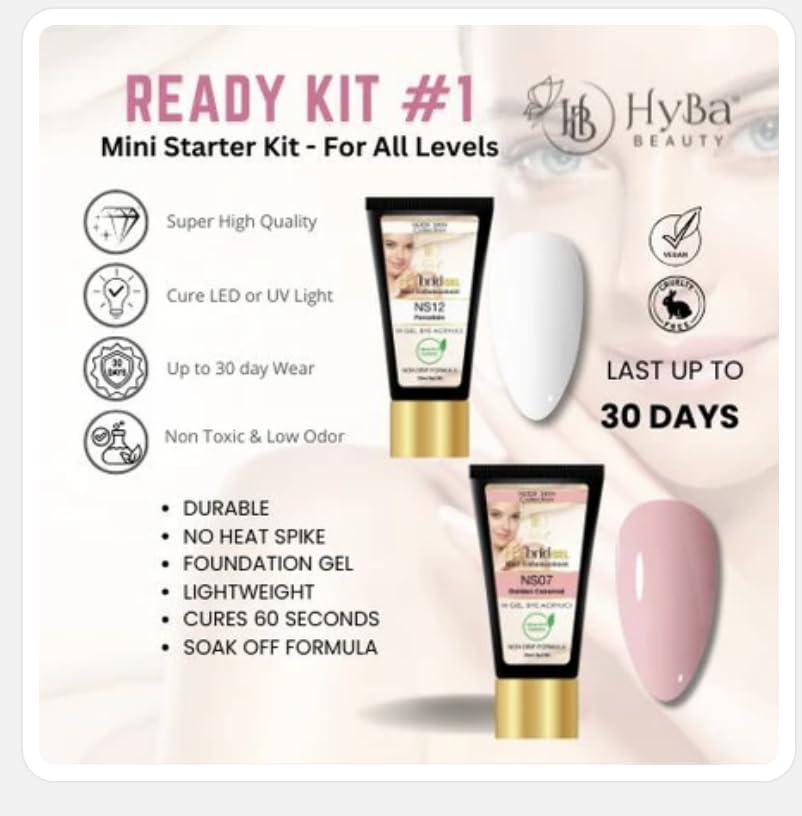 HyGEL Hybrid Nail Gel, Nude Skin Collection SINGLES, 60ml (Peachy Radiant, NS04) Beauty & Personal Care HYBA
