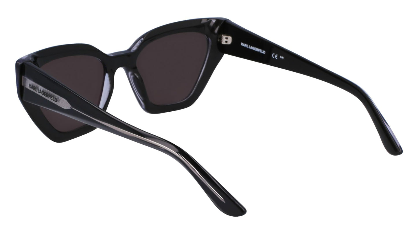 KARL LAGERFELD Women's Sunglasses KL6145S - Black with Solid Smoke Lens