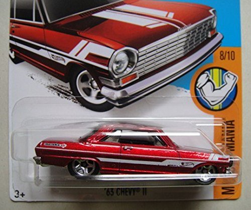 Hot Wheels Muscle Mania 8/10 RED '63 Chevy II 128/250 Showdown SCAN & Race