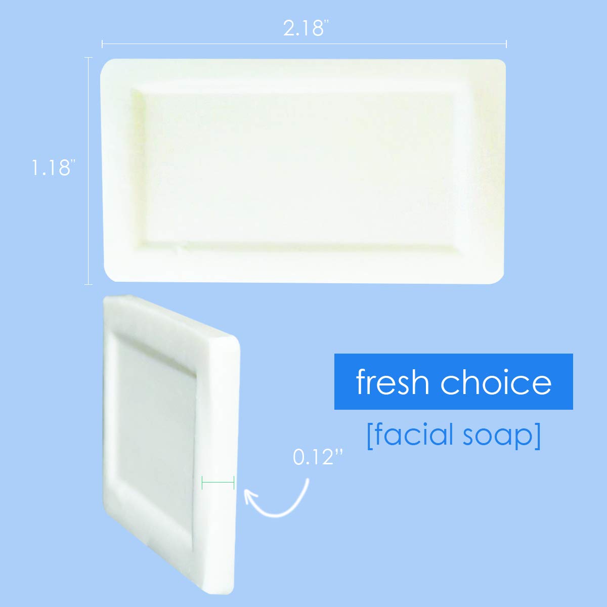 Fresh Choice Bulk Hotel Soap, Individually Wrapped Bar Soaps, Mini Trial Size Toiletries, Bath Body Hand Soap for Vacation Rentals and Motel Guest