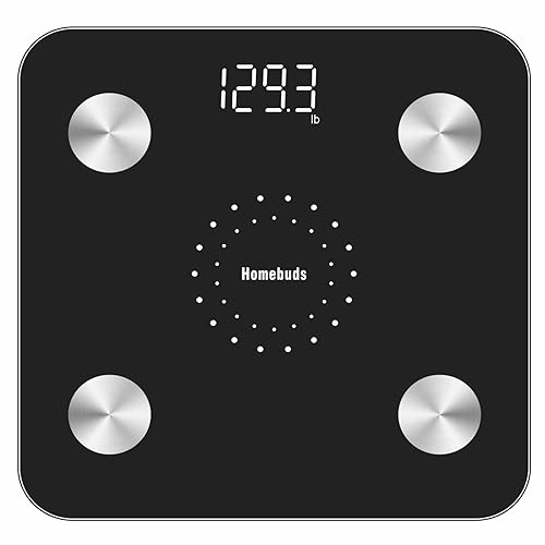 Homebuds Digital Bathroom Scale for Body Weight and Body Fat, Weighing Professional Since 2001, Body Composition Monitor Professional for BMI Fat…
