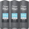 Dove Men + Care Body & Face Wash, Clean Comfort 13.50 Oz (Pack Of 3), 2.16 Lb