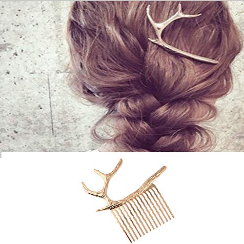 GRY 4PCS Alloy Hair Side Combs Metal Hair Clips with Teeth Hair Clips Combs French Twist Hair Accessories for Women and Girls