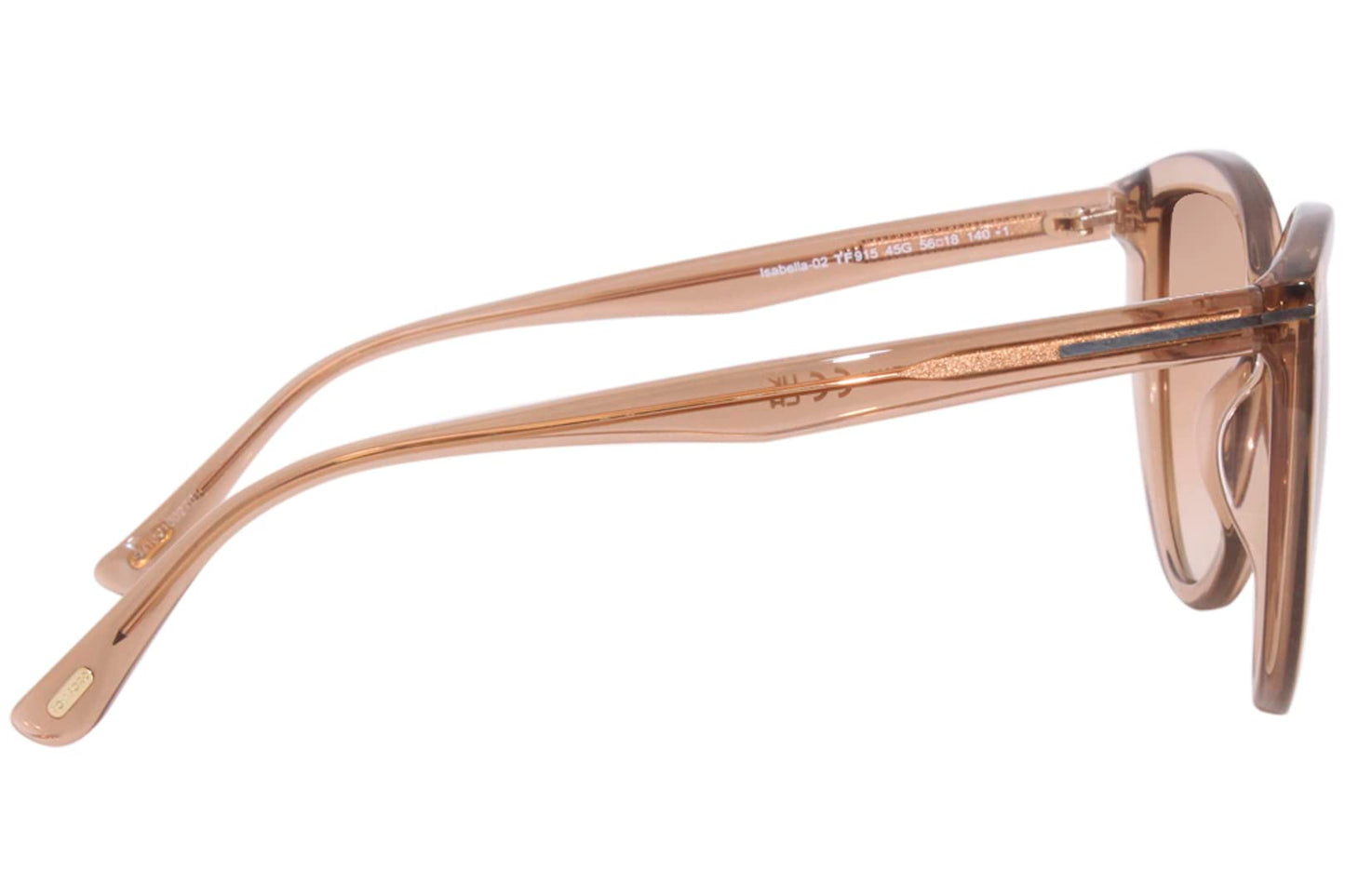 Tom Ford ISABELLA-02 FT 0915 Transparent Light Brown/Brown Pink 56/18/140 women Sunglasses