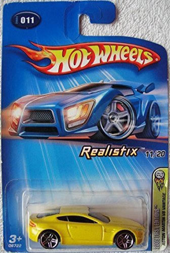 Hot Wheels 2005 First Editions Yellow Aston Martin V8 Vantage REALISTIX #011
