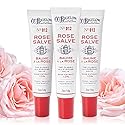C.O. Bigelow Rose Salve Tubes, Pack of 3 Lip Balm Tubes, All Purpose Salve for Lips, Cuticles, Hands & Dry Skin, Lip Balm Set, 0.5 oz