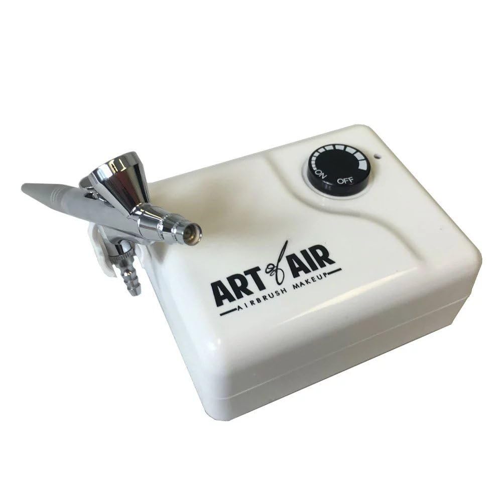 Art of Air Professional Airbrush Cosmetic Makeup System/Fair to Medium Shades 6pc Foundation Set with Blush, Bronzer, Shimmer and Primer Makeup