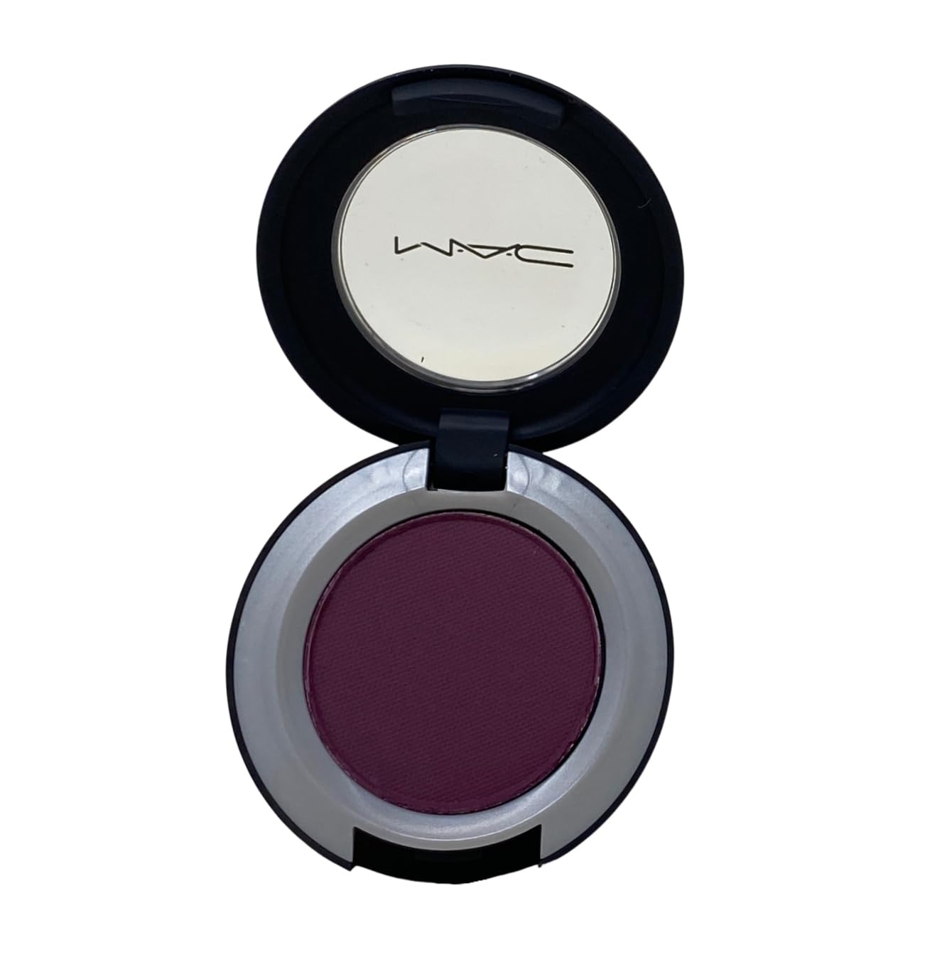 MAC Cosmetics Powder Kiss Soft Matte Eye Shadow - P for Potent (Deep plum) .05 oz / 1.5 g