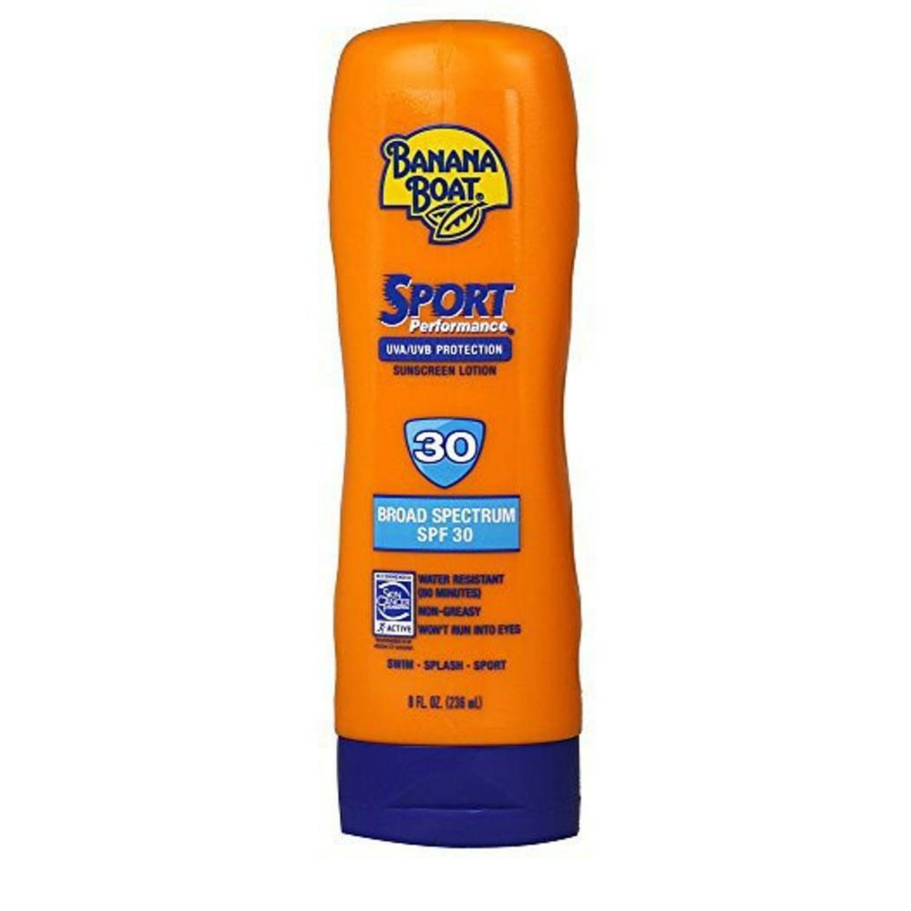 Banana Boat Sport Performance Lotion Sunscreens with PowerStay Technology SPF 30, 8 Ounces