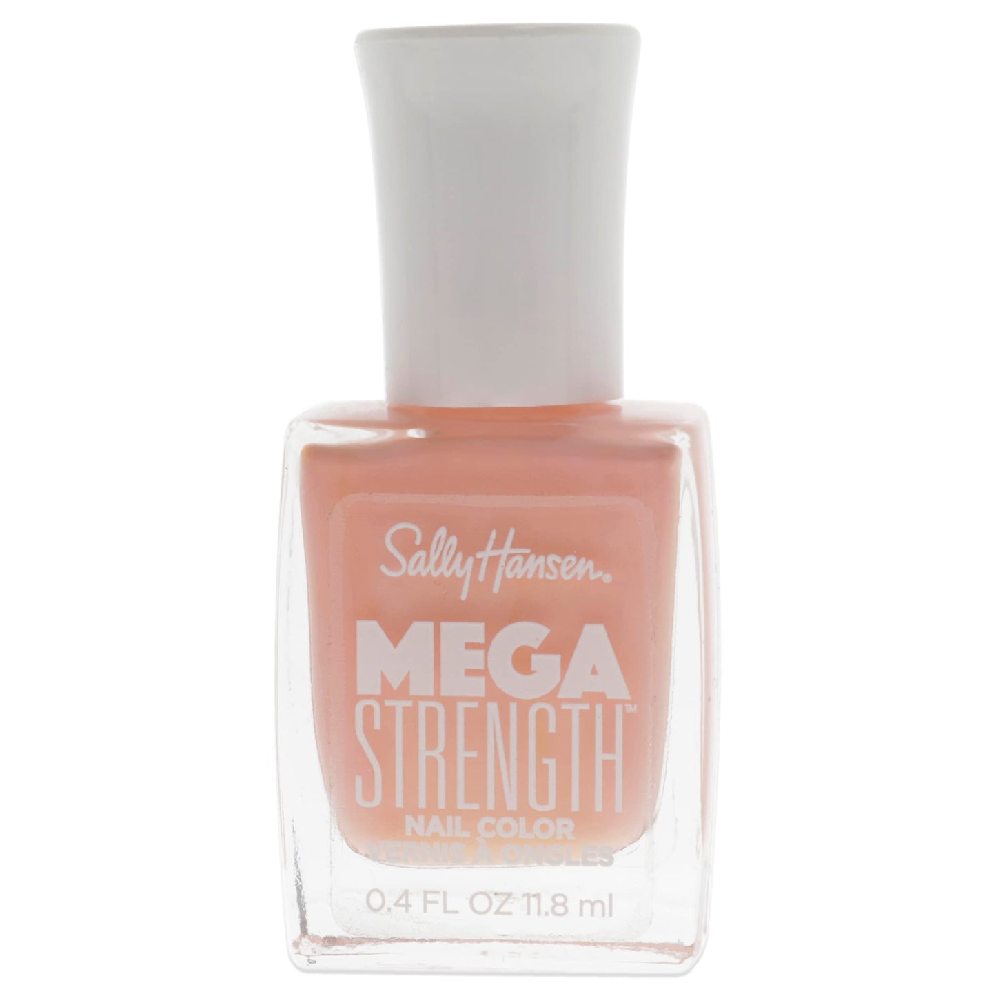 Sally Hansen Mega Strength Nail Color, I Ap-peach-iate You, .4 Fl Ounce, Jewel Very Cheery, 0.4 Fl Ounce