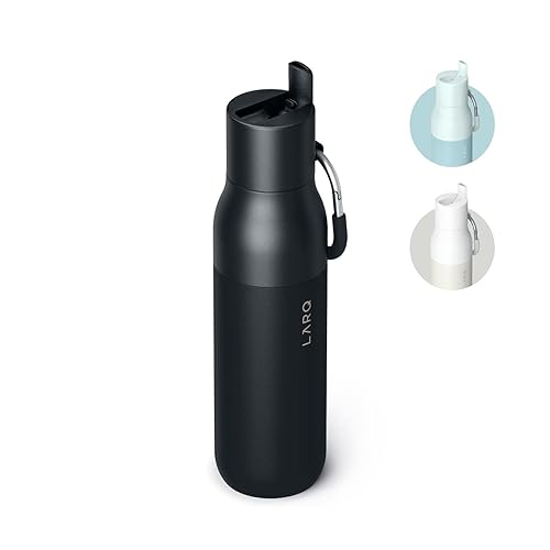 LARQ Bottle Flip Top 25 oz - Insulated Reusable Stainless Steel Water Bottle With Straw | BPA Free | For Sports, Gym, and Travel | Keep Drinks Cold…