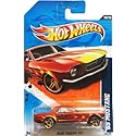Hot Wheels 2011 Heat Fleet 1965 Ford Mustang Copper Red with Flames and Opening Hood
