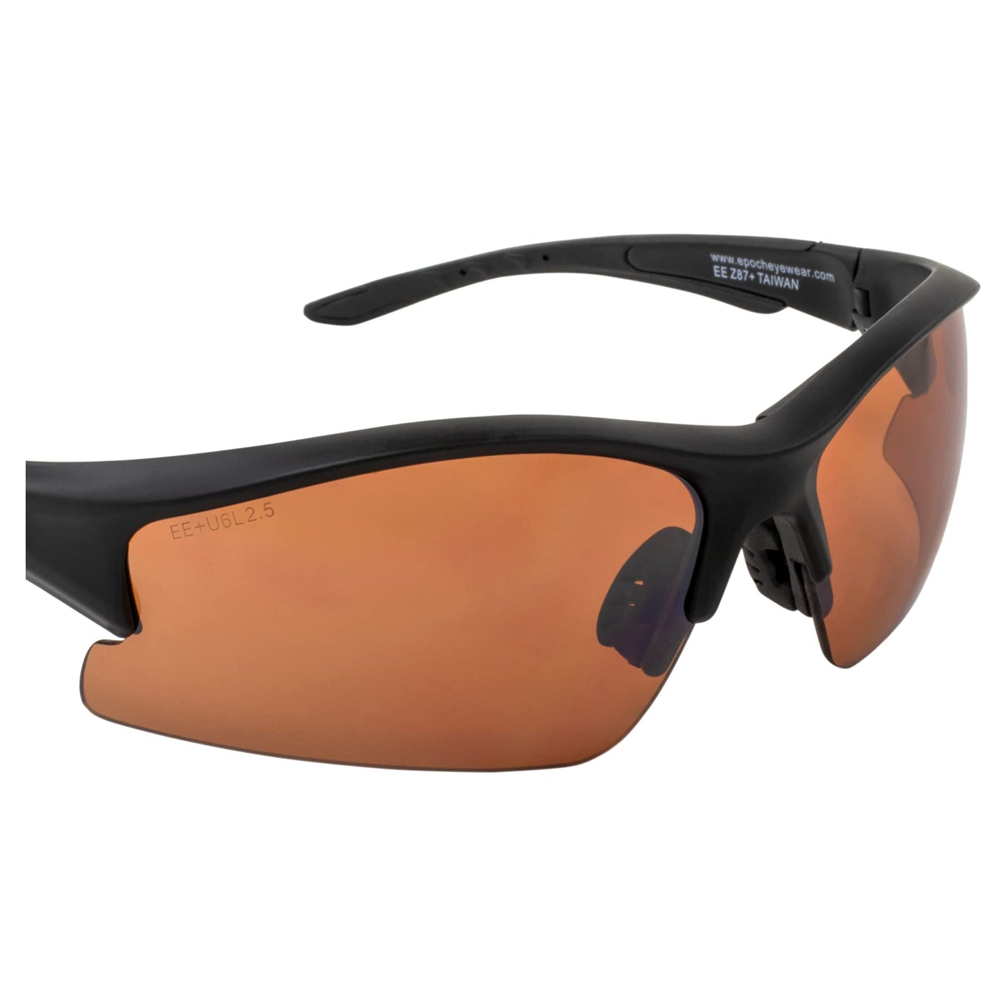 Epoch Eyewear Golf Sport Sunglasses 2 Pair Black w/High Clarity Green & Black w/Amber Lens