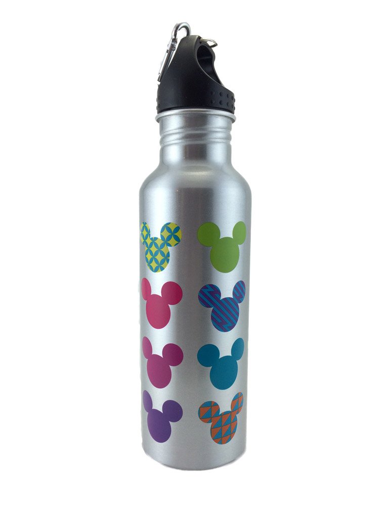 Disney - Colorful Neon Mickey Mouse Water Bottle - Wide Mouth