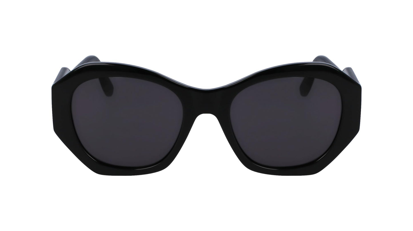 KARL LAGERFELD Women's Sunglasses KL6146S - Black with Solid Grey Lens