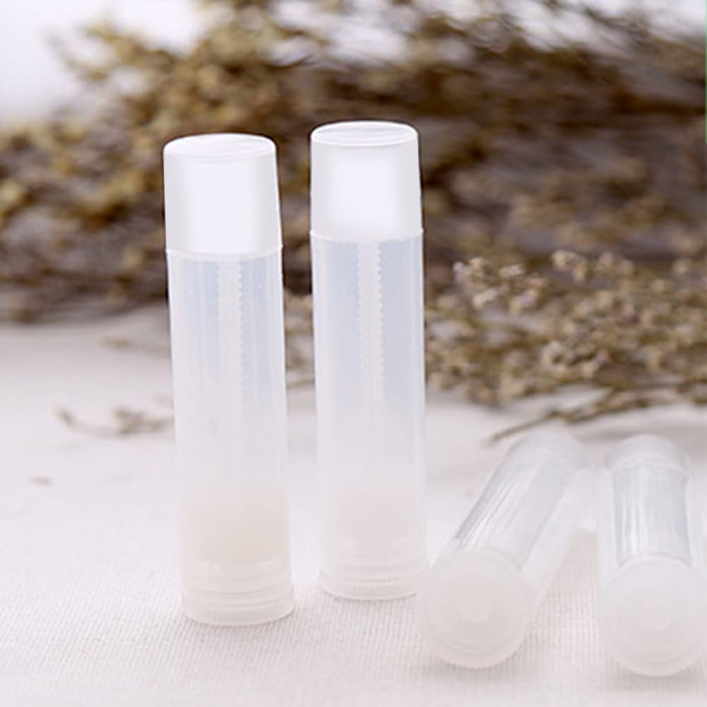 Lip Balm Empty Container Tubes 3/16 Oz (5.5ml), Pack of 12; Natural (Translucent) Color
