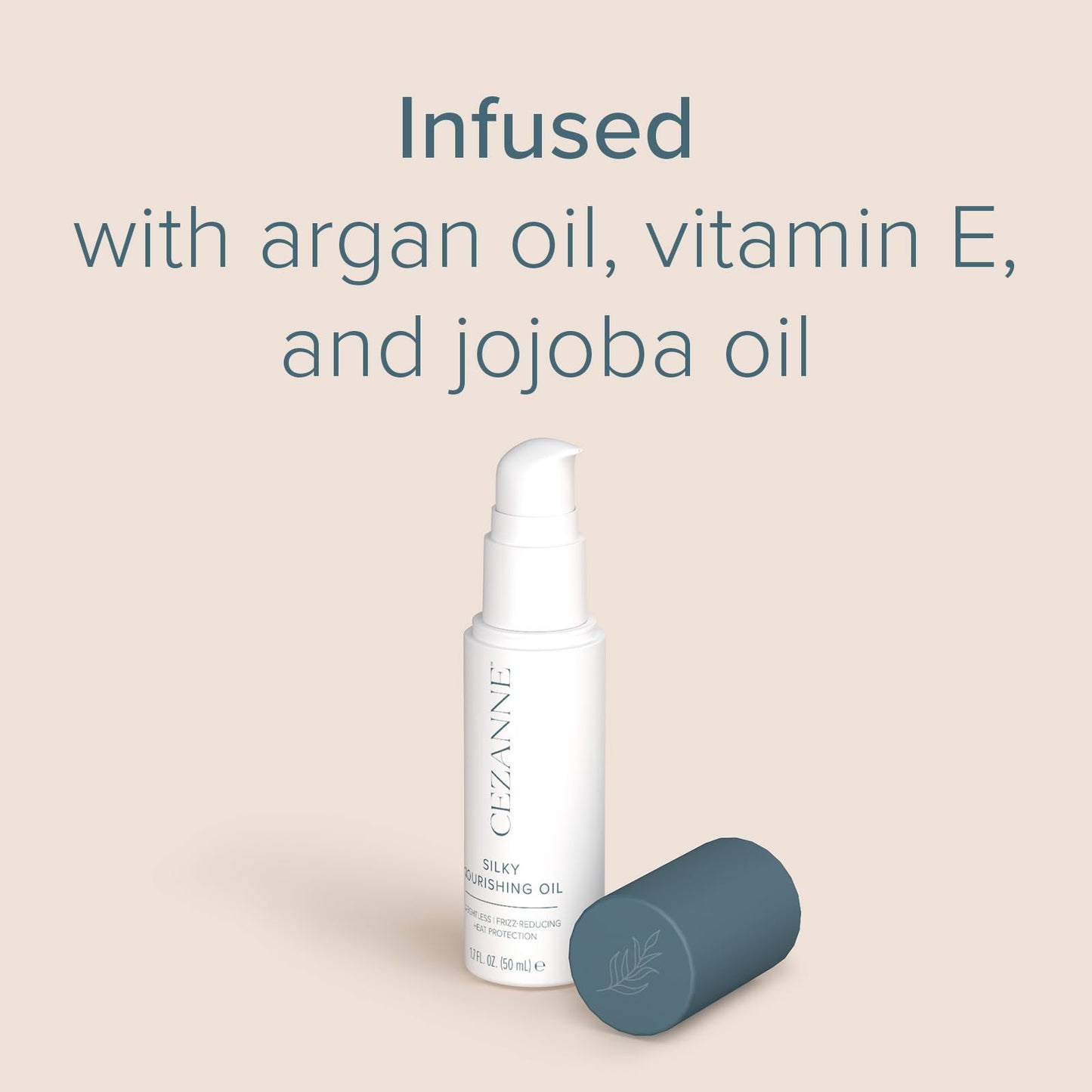 Cezanne Silky Nourishing Oil - Lightweight Shine & Frizz Control - Blend of Argan, Camellia & Marula Oils - 1.7 fl oz