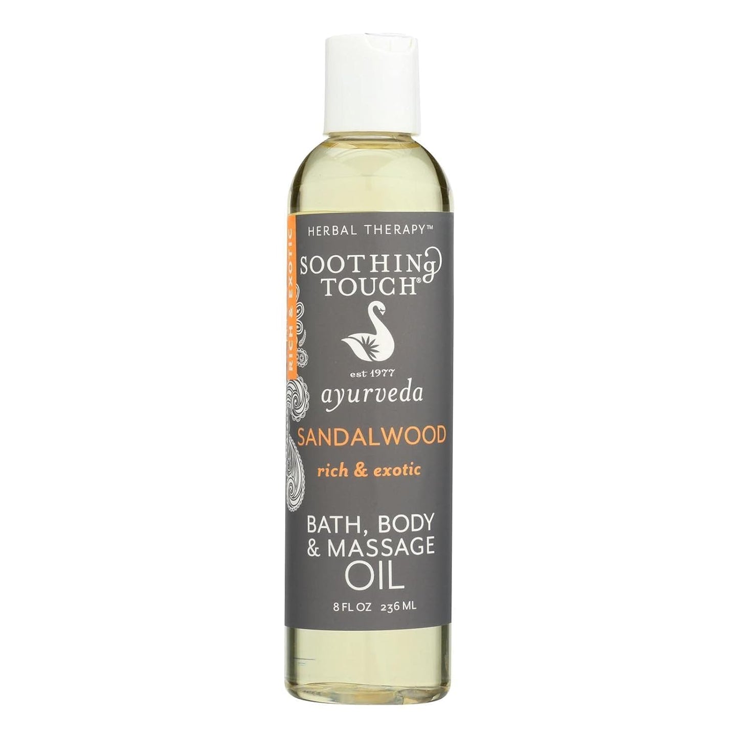Soothing Touch, Bath Body Massage Oil Sandalwood, 8 Ounce8