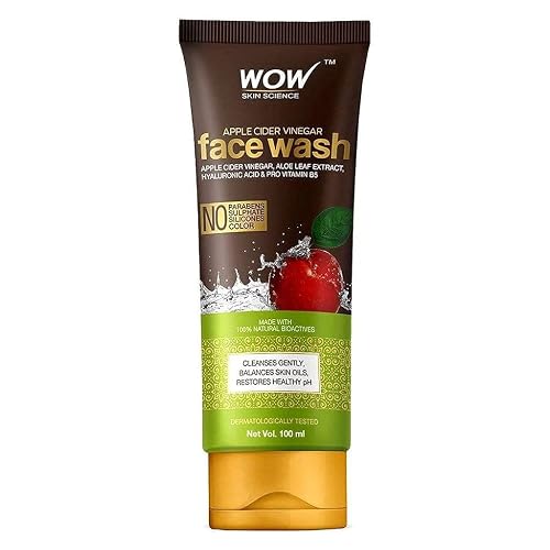 WOW Skin Science Apple Cider Vinegar Face Wash Gel - Deep Pore Cleansing For Smooth Skin,Helps Remove Blackheads- Daily Cleaner & Moisturizer
