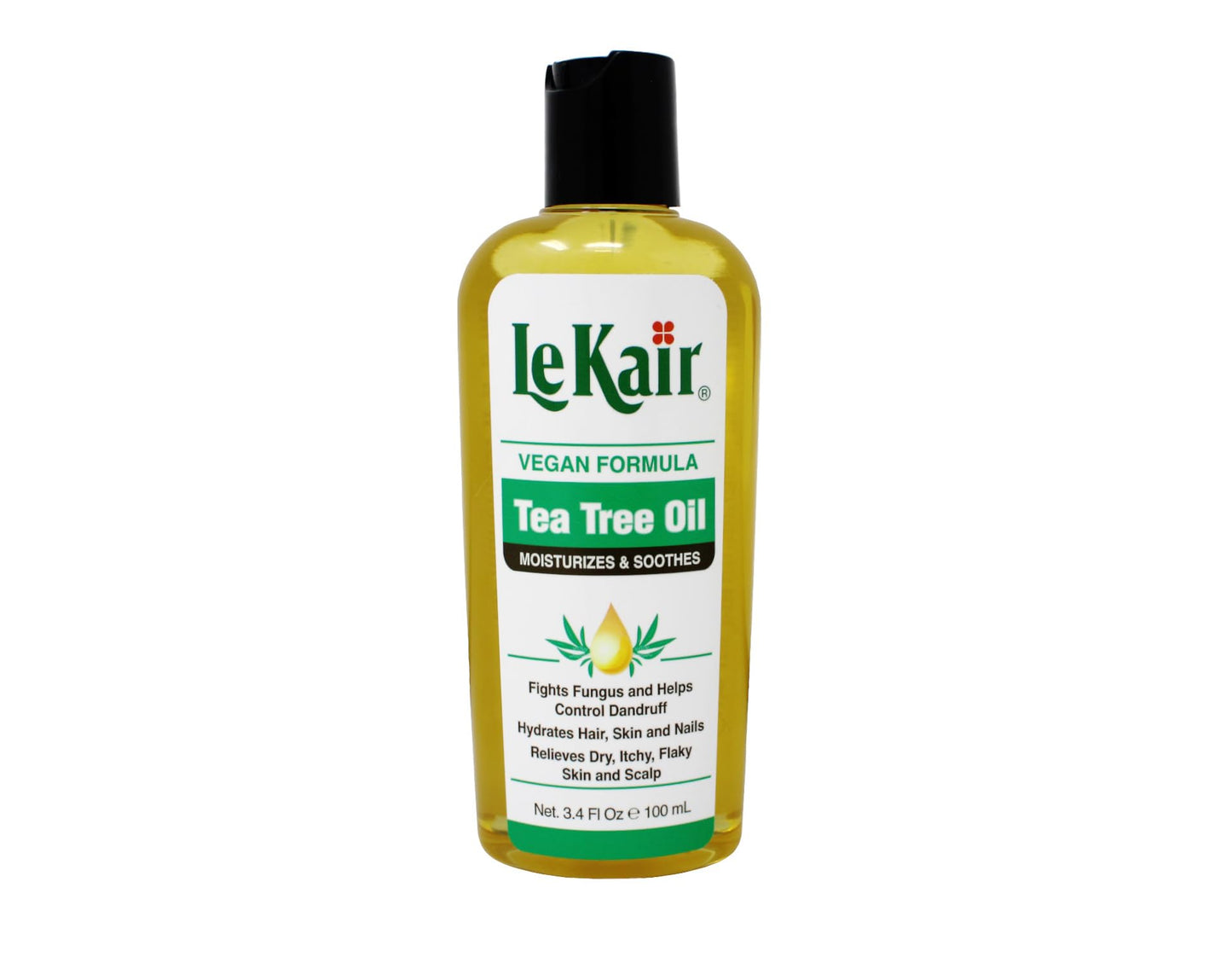le Kair Tea Tree Oil Vegan Formula - Soothing Oil for Dry Scalp, Flaky Skin, Itchy Scalp & Nails - Fights Dandruff & Promotes Hydration - 3.4 fl oz