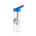 New Wave Enviro Alkaline Water Bottle with Stainless Steel Wand, 22oz. Capacity, BPA Free Bottle, Blue