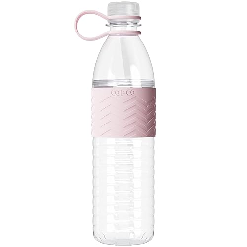 Copco Hydra 20 oz Tritan Water Bottle with Leak-Proof Lid & Textured Grip - BPA-Free, Dishwasher Safe, Easy Twist-Open for Ice & Fruit - Fits Cup