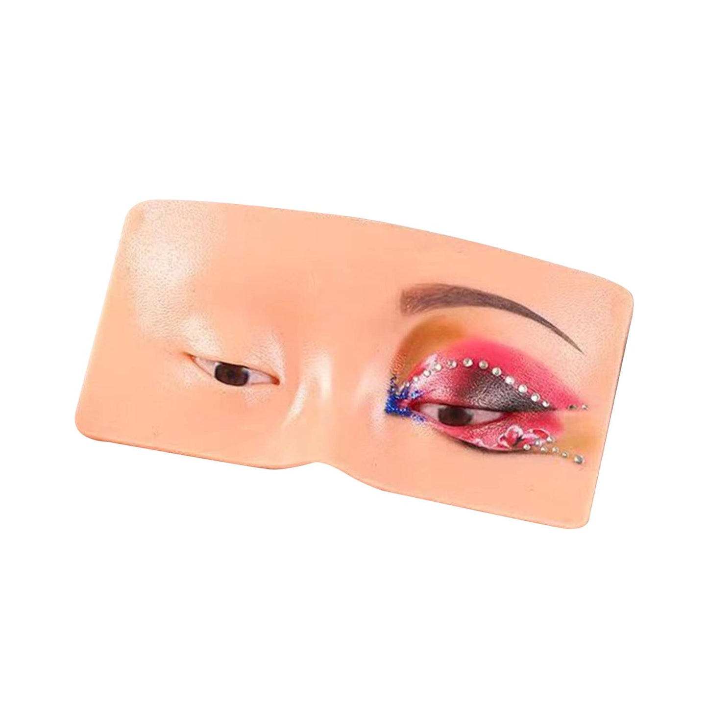 muzlee Face Eyes Makeup Practice Board 3D Realistic Face Skin Board Practice Model for Eyeshadow Eyeliner Eyebrow Lash Mapping