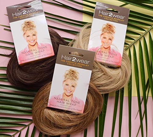 Christie Brinkley Natural Tone Hair Wrap Color HT25 Med Golden Blonde 6" Overall Length Heat Friendly Textured Hairpiece Fun Bun Chignon