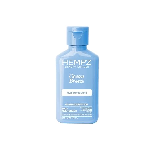 Hempz Body Lotion - Ocean Breeze Limited Edition Mini Daily Moisturizing Cream, Shea Butter, Aloe Body Moisturizer - Skin Care Products, All Natural