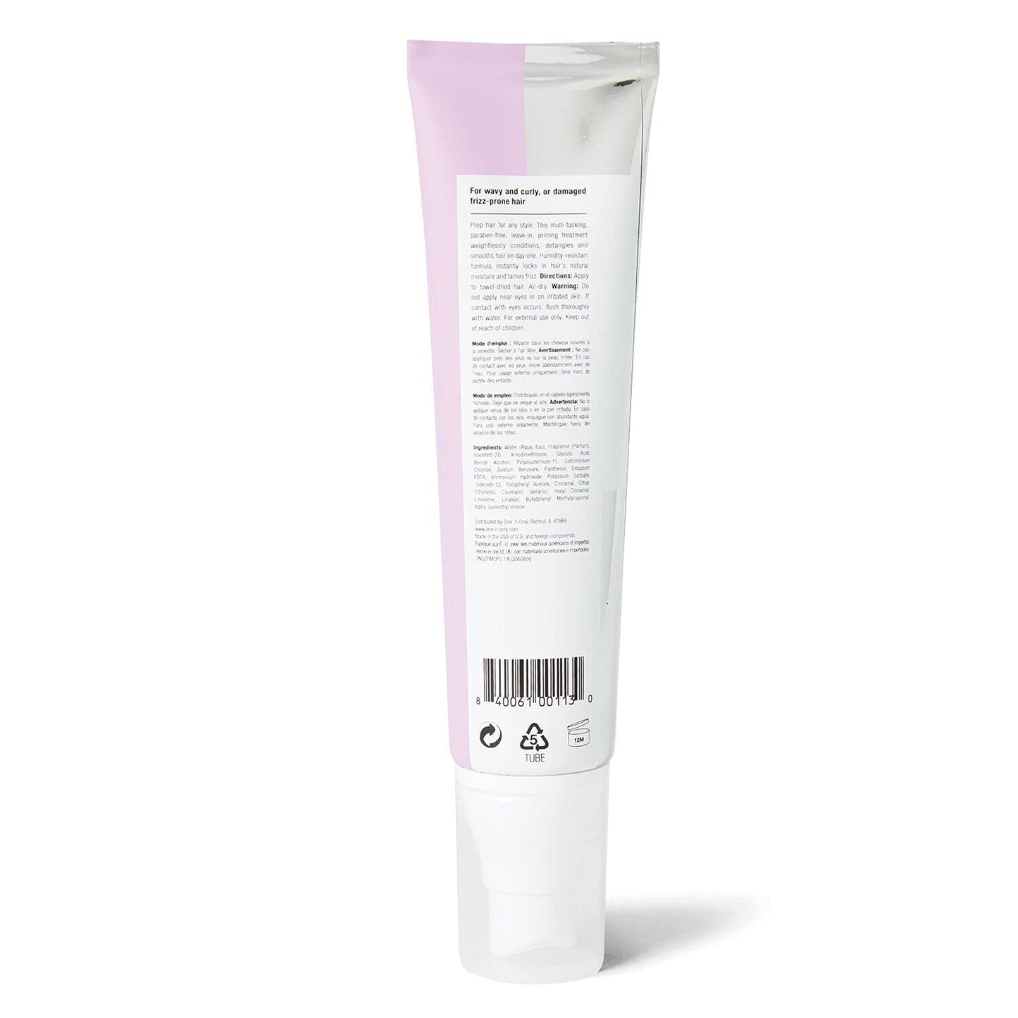 one 'n only Zero Fuss Coarse/Frizzy Hair Primer, Leave-in Spray, Detangles and Smooths, Weightlessly Conditions, Humidity Resistant, Tames Frizz, No