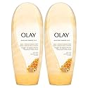 Olay Moisture Ribbons Plus Body Wash with Shea + Notes of Manuka Honey, Long-Lasting Moisture and Soft, Smooth Skin 18 FL OZ (Pack of 2)