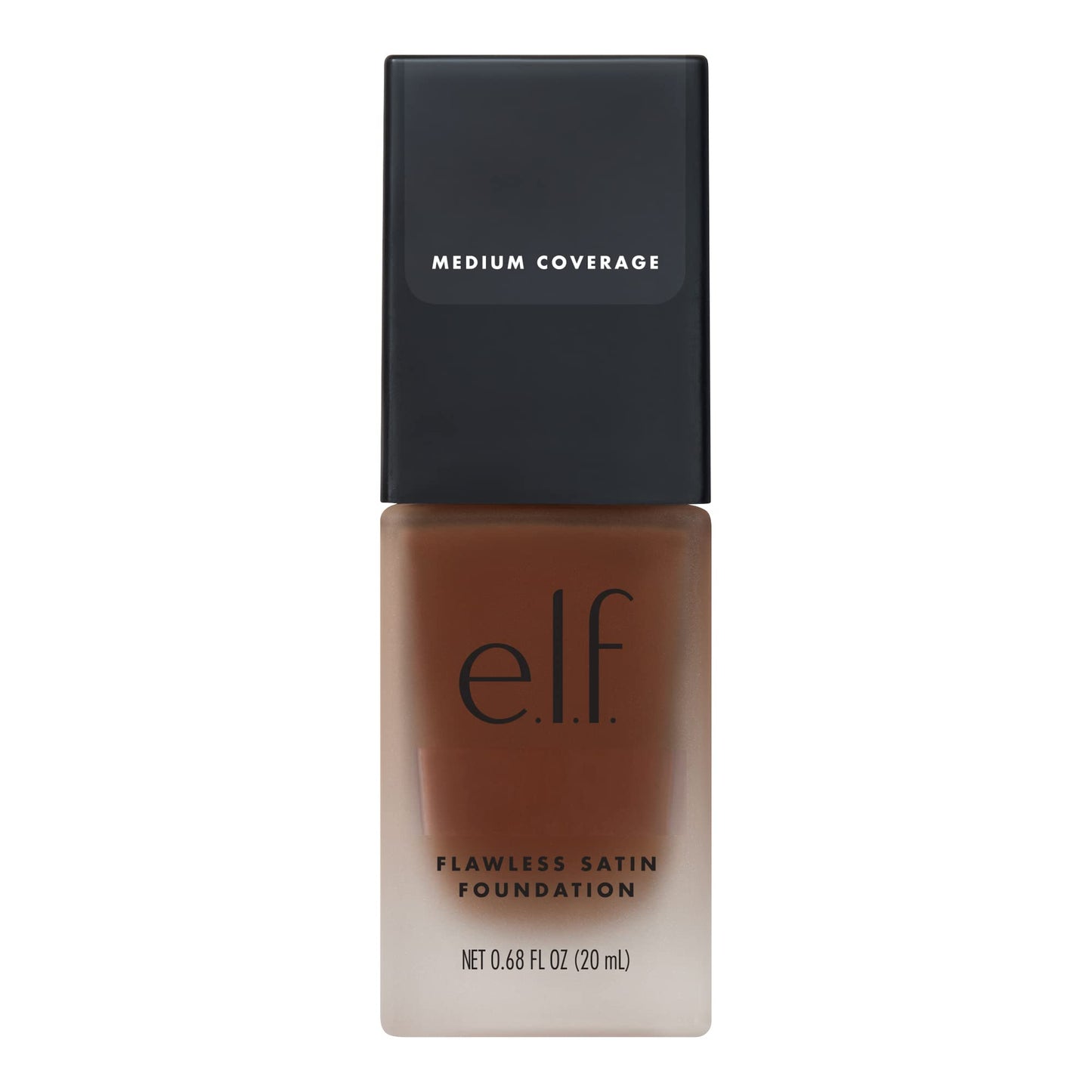 e.l.f. Flawless Satin Foundation, Lightweight & Medium Coverage, Semi-Matte Finish, Vegan & Cruelty-Free, Espresso, 0.68 Fl Oz (20mL)