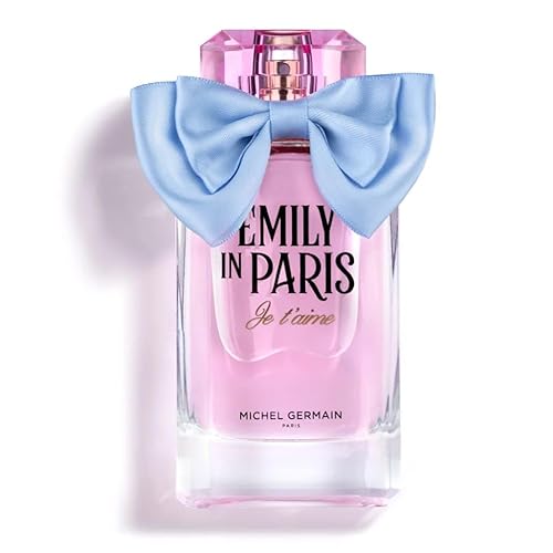 Michel Germain Emily in Paris Je T'aime Eau de Parfum Women's Fragrance Spray, Floriental Woody Scent, Top Notes of Pink Pepper, Raspberry, Seductive & Sophisticated Perfume Gift for Women, 3.4 Fl Oz